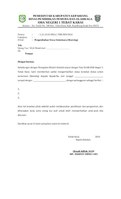 Doc Surat Skorsing Siswadoc Dokumentips