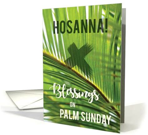 Palm Sunday Blessings Hosanna Card Christian Cards Palm Sunday Cards