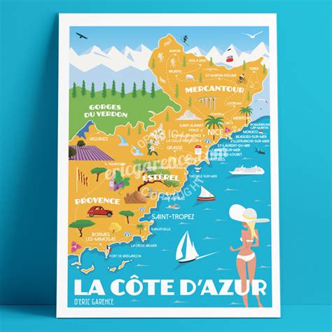French Riviera Map Photos Cantik