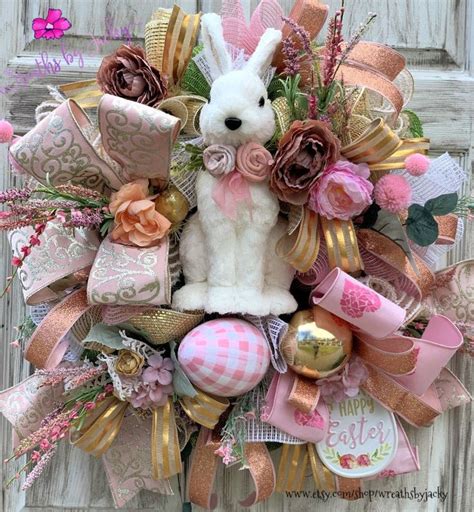 Sisal Bunny Wreath Sisal Easter Bunny For Wreath Easter Etsy Spring