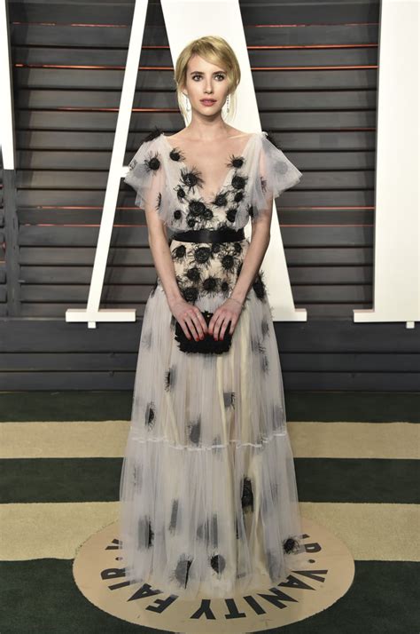 Emma Roberts Modest Dresses From The Oscars 2016 Popsugar Fashion