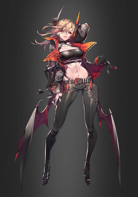 Artstation Tapsonic Top Demongirl Ver Yato 야토 Fantasy Character Design Concept Art