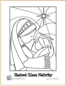 And what kiddo does't love to see their own creations on display? Stained Glass Nativity | Free Printable Coloring Page ...