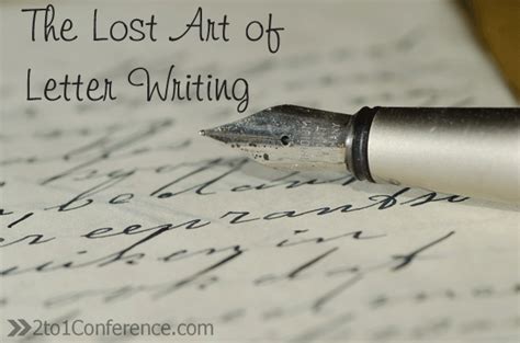 The Lost Art Of Letter Writing
