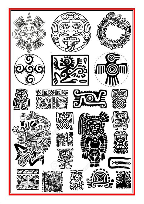 Aztec Symbols Tattoo