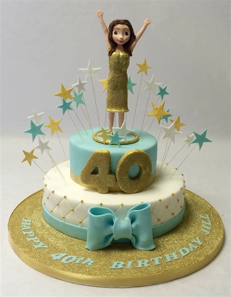There are 17337 40th birthday ideas for sale on etsy, and they cost $24.56 on average. 2 Tier 40th Birthday Cake with Model - Girls Birthday ...