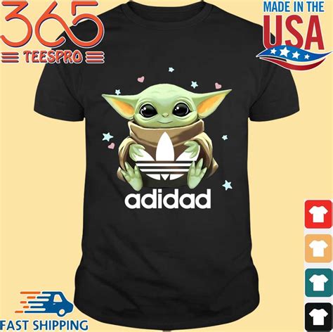 Star Wars Baby Yoda Hug Adidas Logo Shirtsweater Hoodie And Long