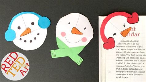 Easy Christmas Bookmark Ideas For Kids Red Ted Art Kids Crafts