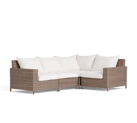 Torrey All Weather Wicker 4 Piece Square Arm Sectional