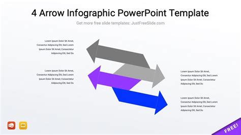 4 Arrow Infographic Powerpoint Template Free Download Just Free Slide