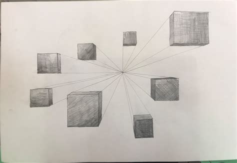 One Point Perspective Cube Art 1 Portfolio