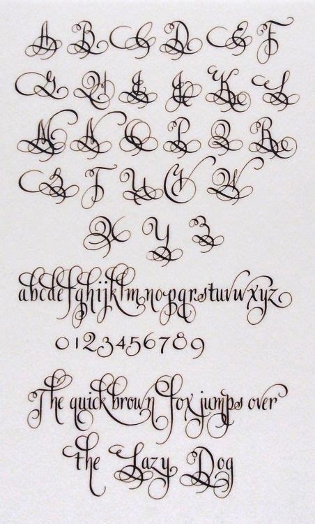 Abecedario En Caligrafia Artistica Lettering Alphabet Tattoo