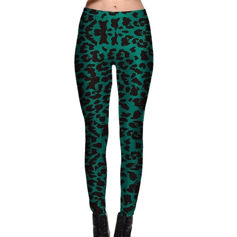 green sexy hip women leggings trousers yoga fitness elastic tights girls 3d digital print slim