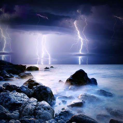 Lightning Storm At Night Beautiful Nature Pictures Nature Pictures Storm Pictures