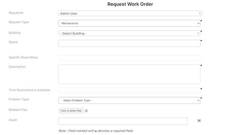 Submitting A Work Order Request