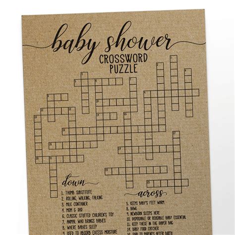 Crucigrama Para Baby Shower Con Respuestas Juegos Baby Shower Crucigrama Nombres De Bebes