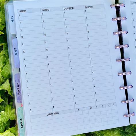 Hourly Weekly Happy Planner Insert Etsy