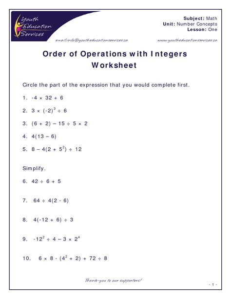 8th Grade Math Numbers And Operations Worksheets