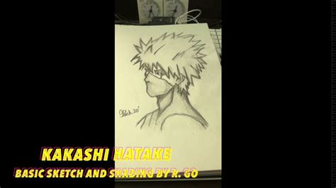 Naruto Kakashi Basic Sketch And Shading Youtube