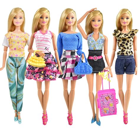 New High Quality Fashion Doll Clothes Party Dress For Barbie Doll Accessories Casual Wear