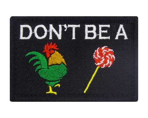 Dont Be A Cock Sucker Tactical Funny Velcro Fully Embroidered Morale Tags Patch Morale Tags