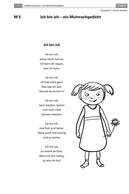 ich bin ich kindergedichte kinder gedichte gedichte für kinder