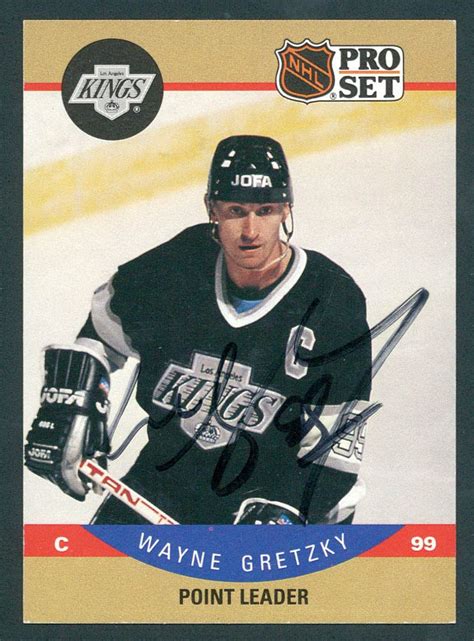 Wayne Gretzky Signed 1990 91 Pro Set 394 Hockey Card Jsa Coa