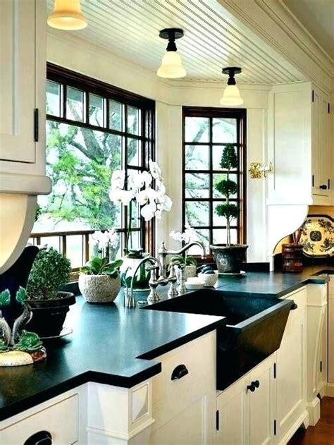 Bold Beautiful Black Windows Kitchen Window Design Country