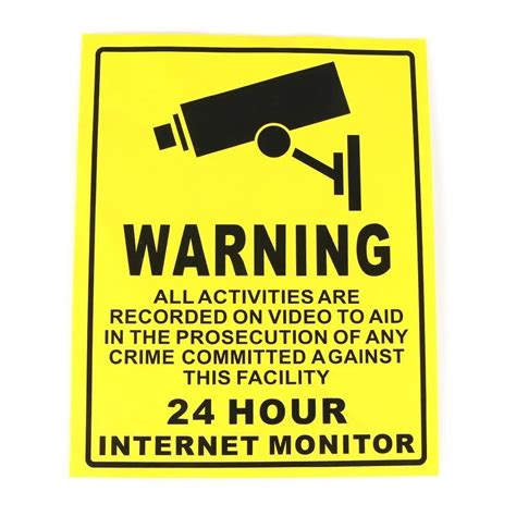 Cctv Security Camera System Warning Sign Sticker Decal Surveillance