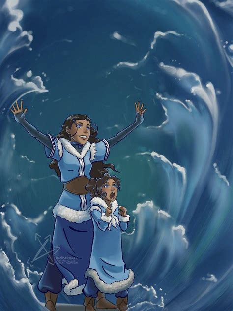Katara And Kya The Only Surviving Waterbenders Of The Southern Tribe Art By Euclidstriangle