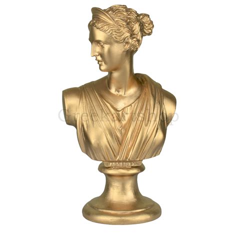 Greek Roman Goddess Artemis Diana Bust Head Cast Marble Statue Etsy