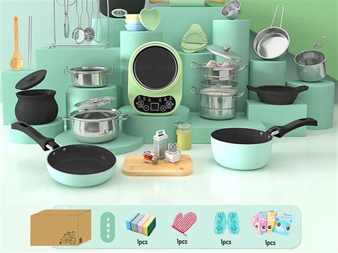 1set Real Miniature Cooking Kitchen Set Include Stove And All Etsy