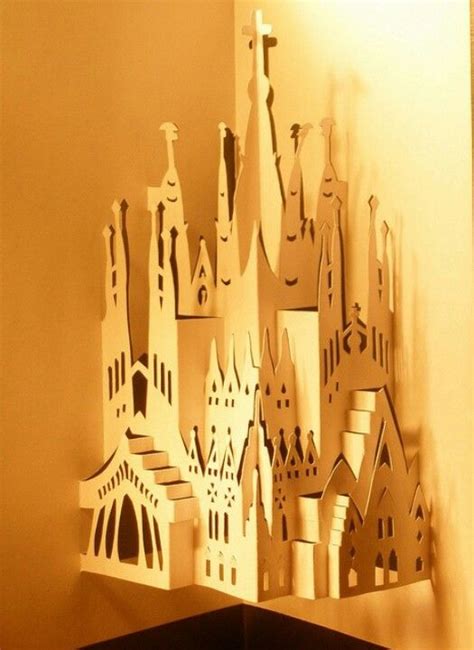 Castle Origami Architecture Paper Crafts Origami Kirigami