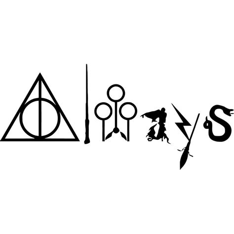 Harry Potter - Always with Symbols - Vinyl Car Window and Laptop Decal