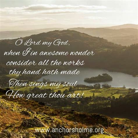 O Lord My God When I In Awesome Wonder Consider All Thy Works Thy Hand