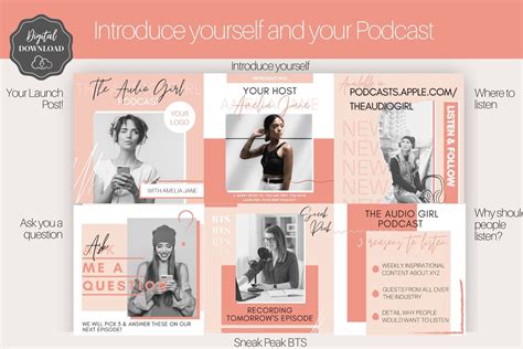 50 Instagram Templates For Podcasts By The Creative Jam Co On