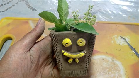 Easy Way How To Make A Flower Pot Out Of Clay Tiny Pot Manufacturing