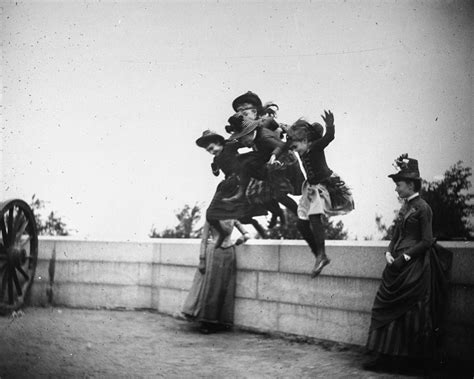 June 26 1886 Jamie Swan Jumps Off A Short Stone Wall At Fort Greene Park In Brooklyn Image