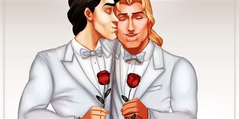 Disney Gay Couples — Disney Princes Fall In Love Kiss