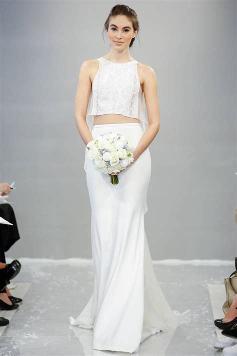 The New Ways Brides Are Showing Skin Crop Top And Slits In Wedding Dresses