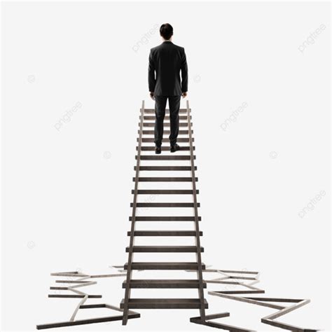 el empresario en la escalera toma la decisión del camino png dibujos empresario escalera