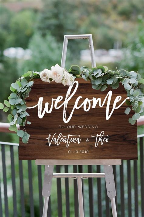 Wood Textured Wedding Welcome Sign Editable Template Etsy In 2022