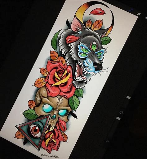 Beautiful Color Sketches For Your Tattoos Colored Tattoo Design