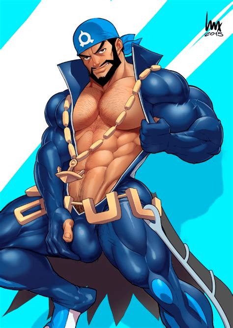 Rule 34 Archie Pokemon Balls Bara Bulge Gay Luxuris Male Male Only Muscles Muscular Penis