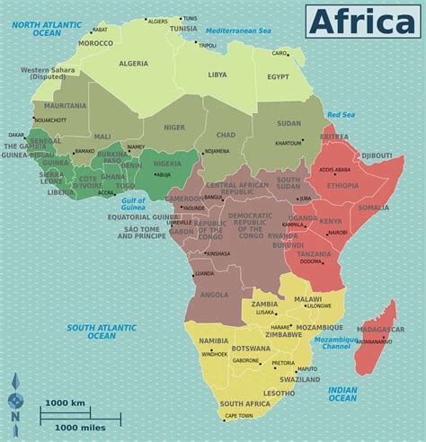Map Of Africa To Print Download Free