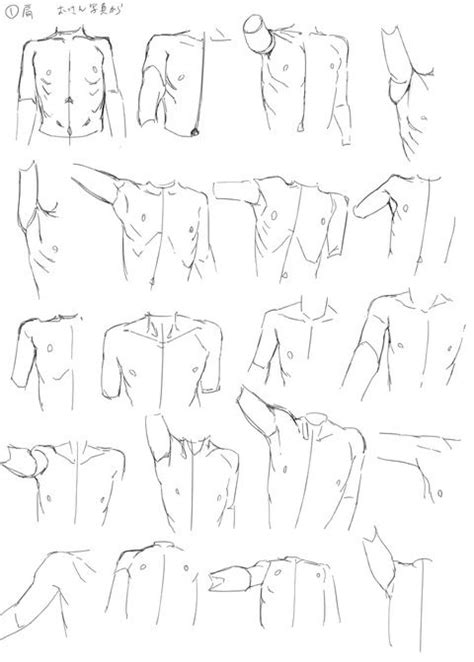 Drawing Helpreference Shoulders And Armpits 描画チュートリアル イラスト スケッチの描き方