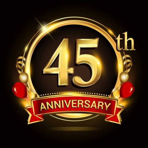 ᐈ 45th Anniversary Color Stock Images Royalty Free 45th Anniversary