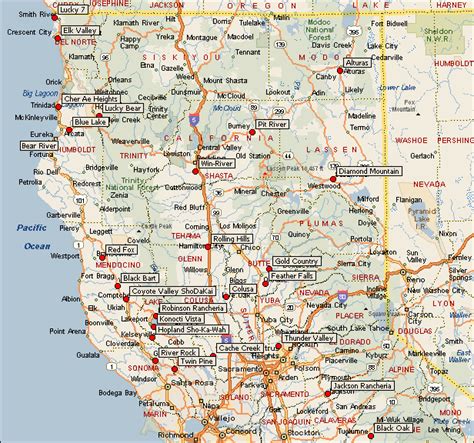 California Map Northern Cities