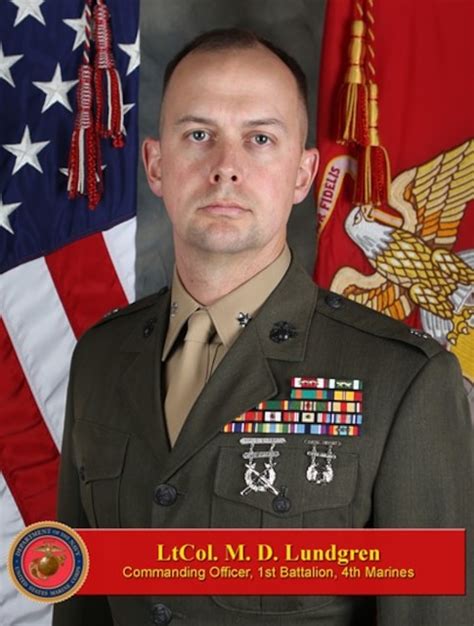 Lieutenant Colonel Matthew Lundgren 1st Marine Division Biography