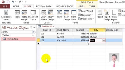How To Create A Database And Tables In Ms Access 2013 Example 2